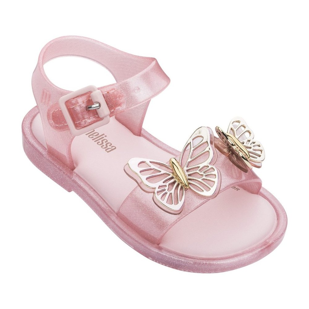 Mini Melissa Baby Mar Butterfly Sandal, Baby Pink